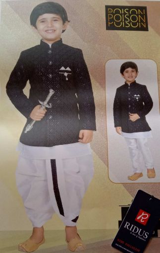 Picture of MDL01360 :: Size:7-8 Years :: Boys Party Wear-Sherwani and Dhoti Sets