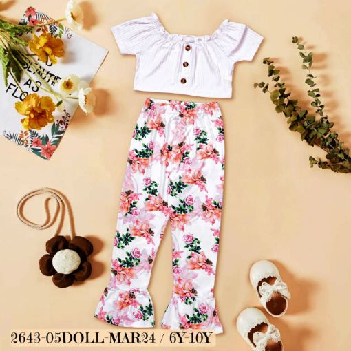 Picture of MDL02165 :: Size:8-9 Years :: Girls Top And Palazo Set